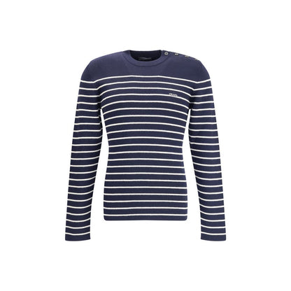 Prada Blue Fleece Wool Sweatshirt Prada