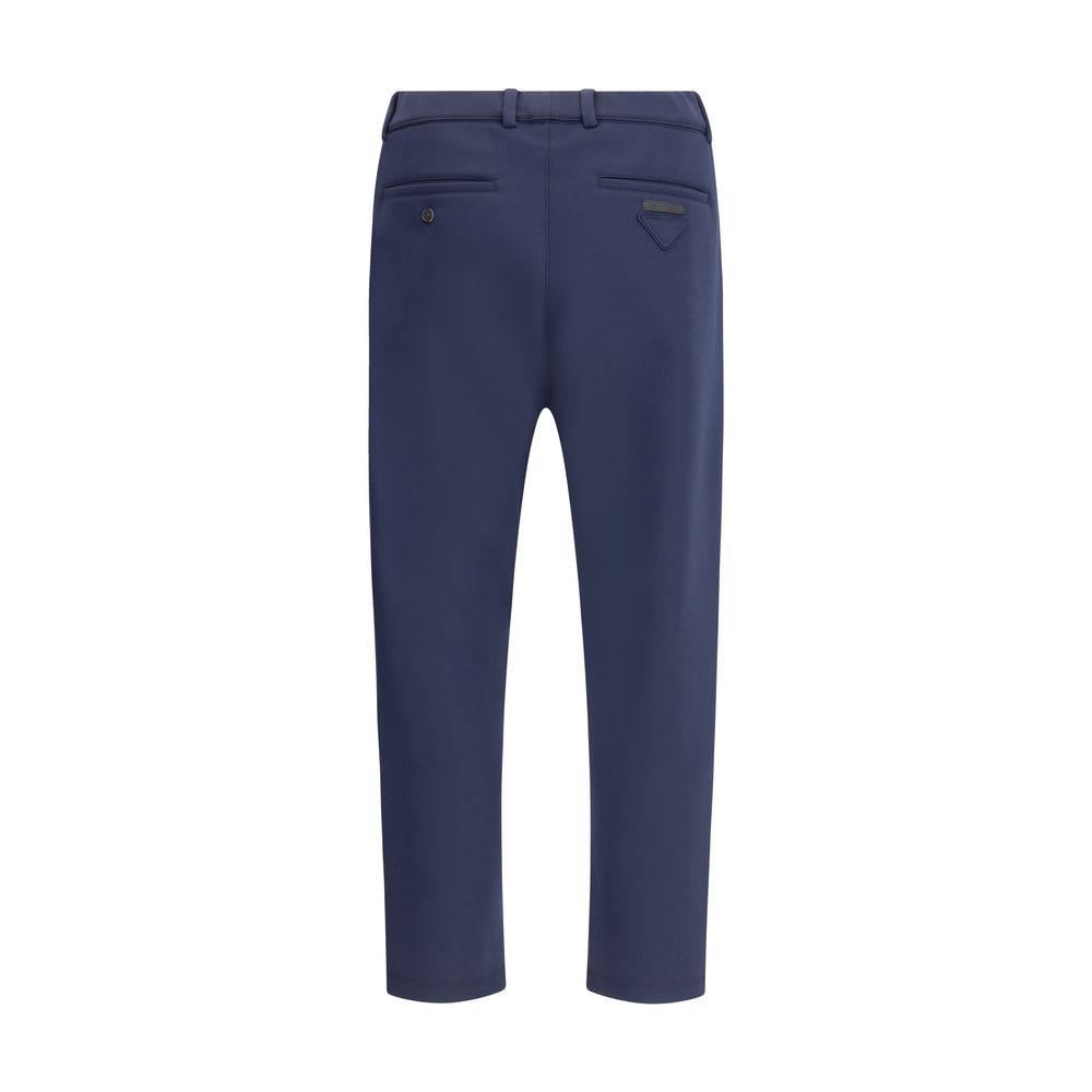 Prada Blue Polyester Casual Pants Prada