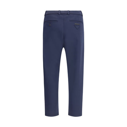 Prada Blue Polyester Casual Pants Prada