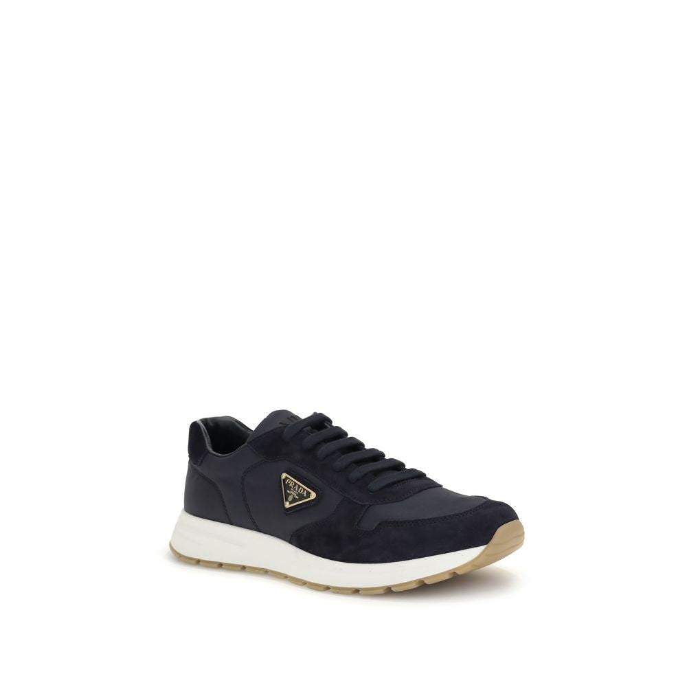 Prada Blue Recycled Polyamide Athletic Sneakers Prada