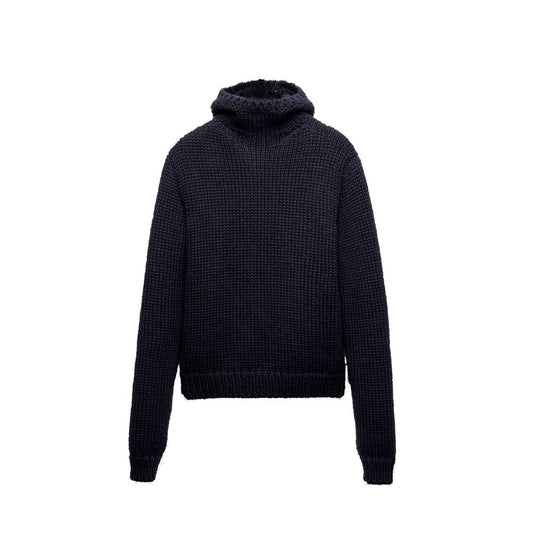Prada Blue Wool Sweatshirt1728,48 | M,75611013280,Blue,Clothing,IT50 | L,Men,New with tags,Prada,Sweaters - Clothing,Sweatshirts - Sweaters - Clothing