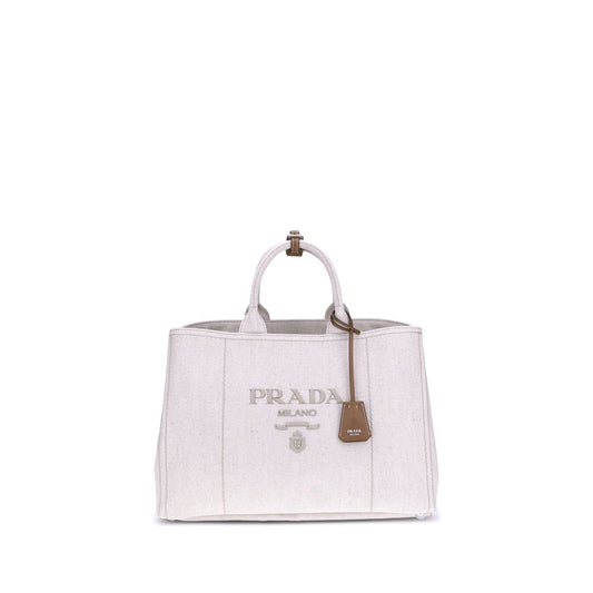 Prada Cream Cotton Shoulder Bag Prada