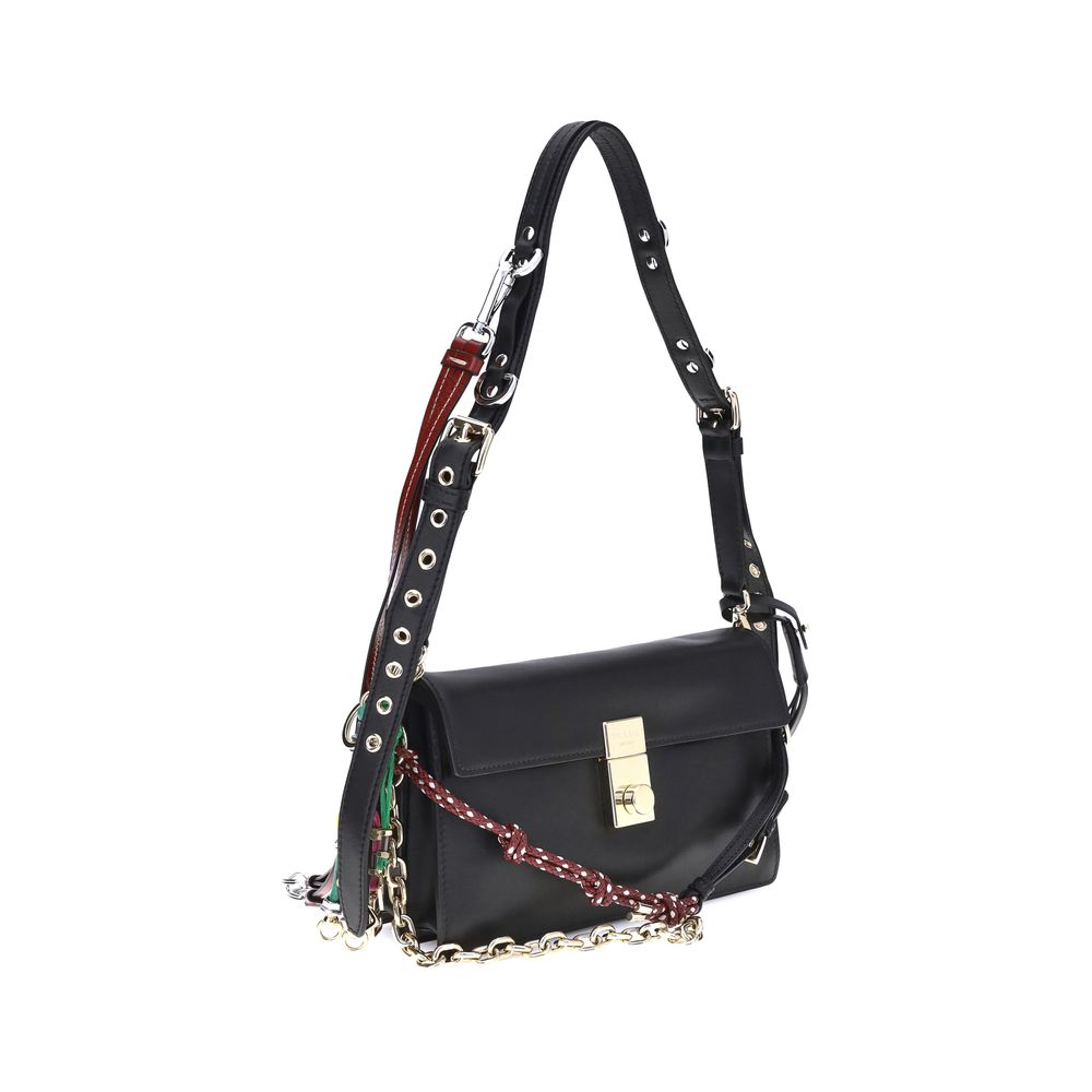 Front view with bag zipped and handles upright.