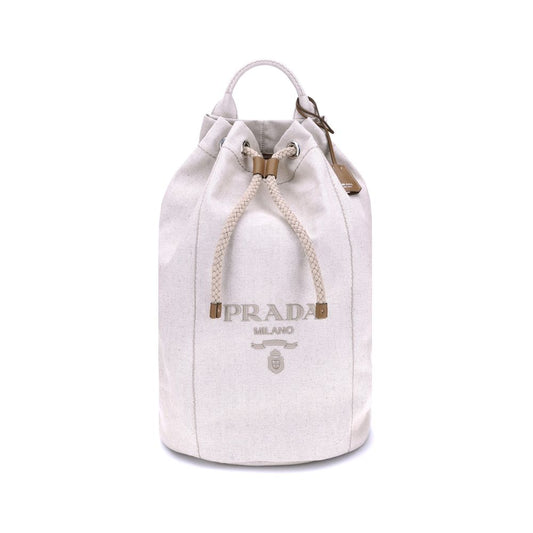 Prada White Cotton Backet Bag Prada