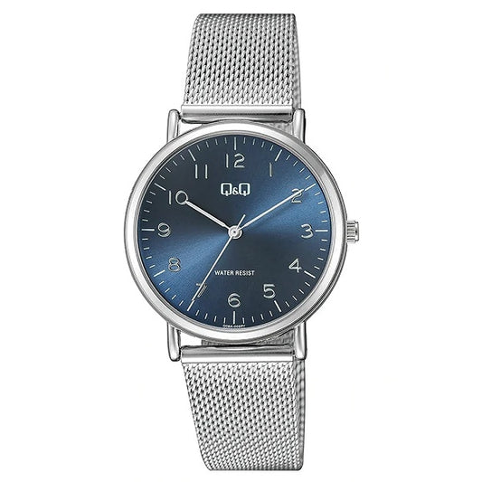 Q&Q Mod. LADY ONLY TIME wristwatch, water resistant, 35mm metal case, quartz movement, mesh strap, official packaging.