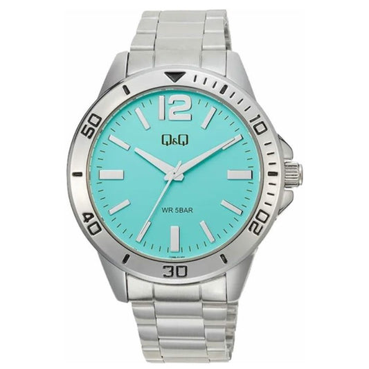 Q&Q Mod. GENT DIVER ONLY TIME wristwatch, 5 ATM water resistance, metal case and strap, quartz movement, mineral dial, in official box.