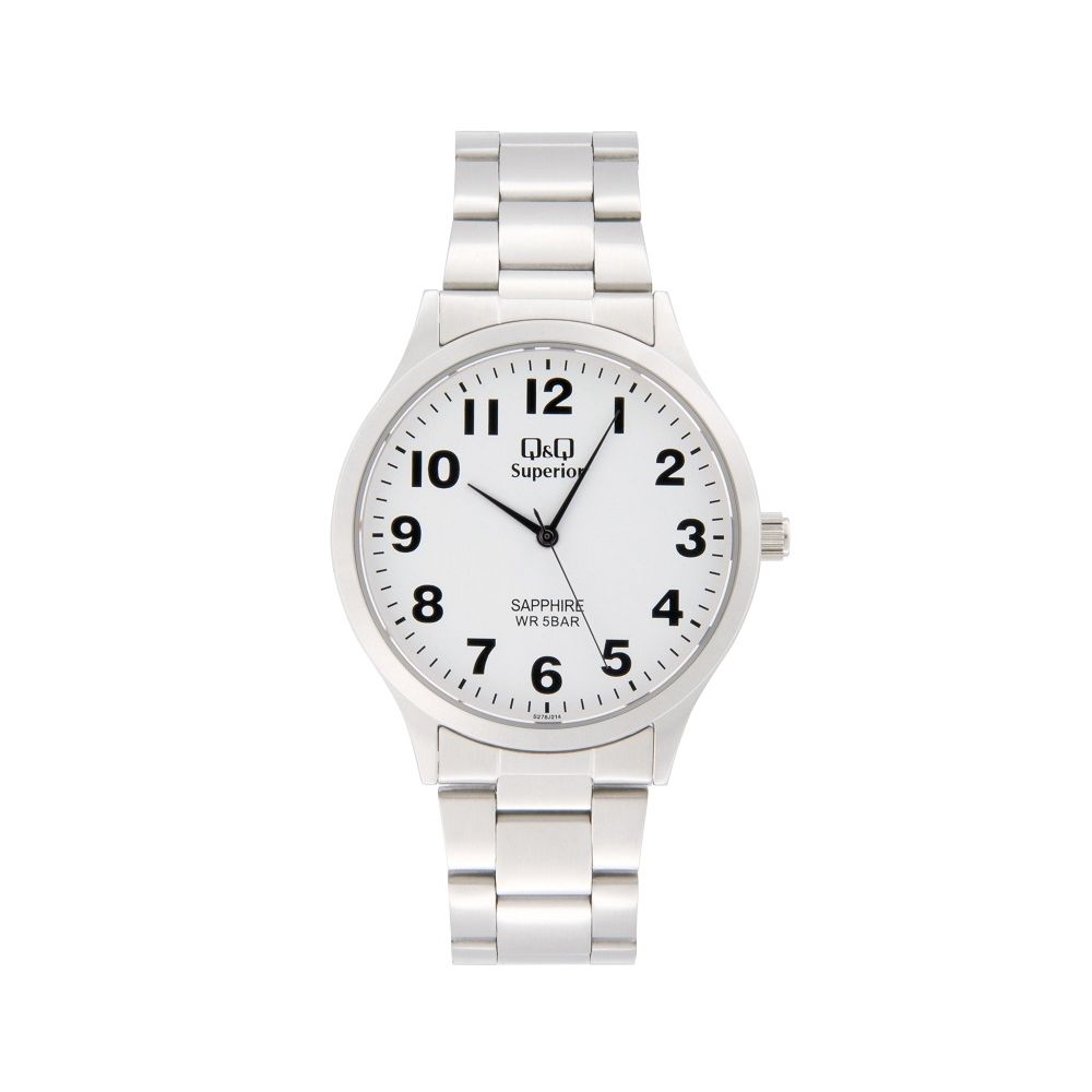 Q&Q FASHION Mod. SUPERIOR wristwatch for gents, 40mm metal case with SS bracelet, quartz movement, sapphire dial, water resistant 5 ATM.