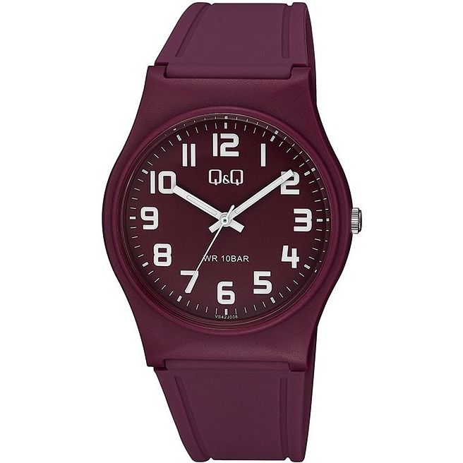 Q&Q FASHION Mod. VS42J008Y unisex wristwatch with 10 ATM water resistance, 40 mm plastic case, silicone strap, quartz movement.