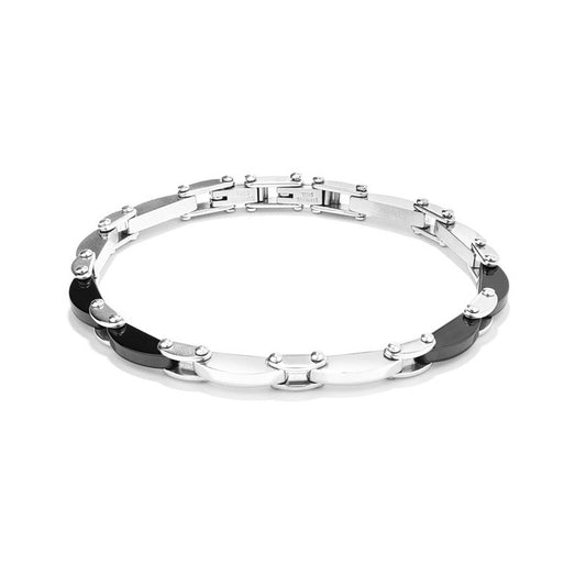 RADIANT JEWELS JEWELRY Mod. RH000006 elegant silver and black bracelet