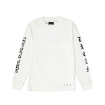 RtA Cotton T-Shirt with long sleeves and ribbed cuffs featuring back contrast logo detail, made from 100% cotton for men.
