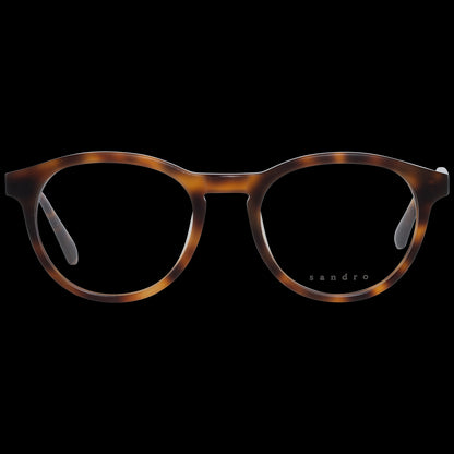 SANDRO MOD. SD1008 50201 tortoiseshell eyeglasses for gentlemen, front view on a black background