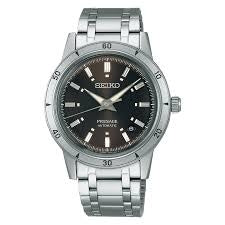 SEIKO PRESAGE MOD. STYLE '60 Automatic watch with stainless steel bracelet and black dial