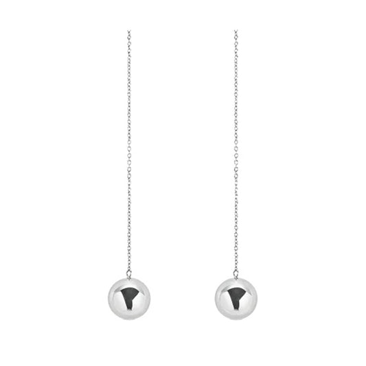 Elegant STROILI Mod. 1694846 silver drop earrings with ball design, perfect for adding a touch of sophistication to any outfit.