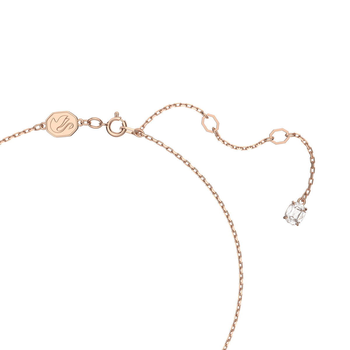 Elegant necklace featuring SWAROVSKI JEWELS JEWELRY Mod. 5636272 with rose gold chain and crystal accent.