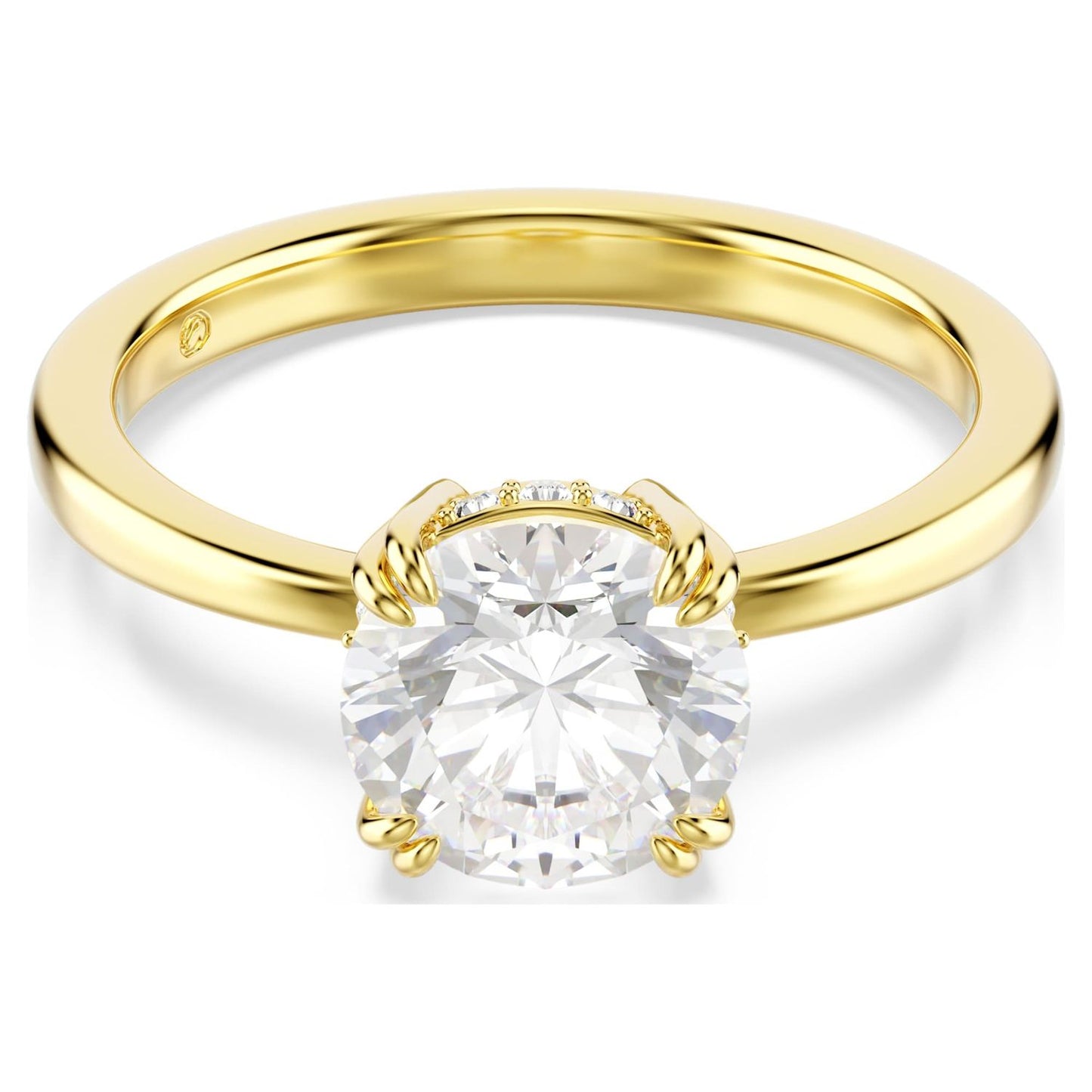 Gold ring with a large diamond, featuring SWAROVSKI JEWELS JEWELRY Mod. 5723332.