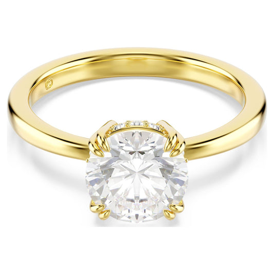 Gold ring with a large diamond, featuring SWAROVSKI JEWELS JEWELRY Mod. 5723332.