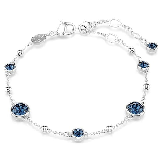 Elegant blue gemstone bracelet from SWAROVSKI JEWELS JEWELRY Mod. 5730679 on a white background.