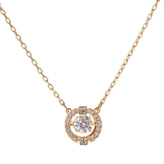 SWAROVSKI Mod. 5272364 silver necklace with quartz analog, 38mm case, 3 ATM water resistance in official box for ladies.