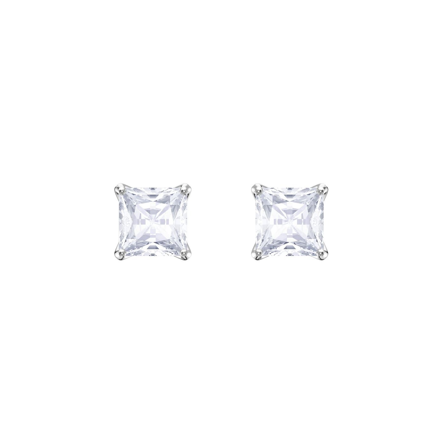 SWAROVSKI Mod. 5430365 square crystal stud earrings, elegant accessory