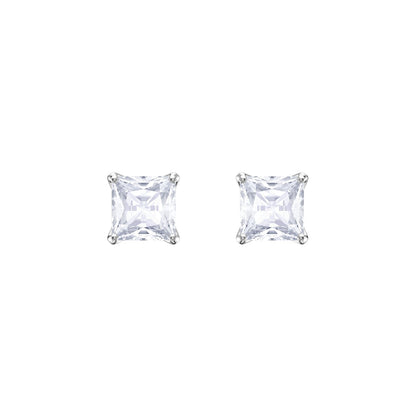 SWAROVSKI Mod. 5430365 square crystal stud earrings, elegant accessory