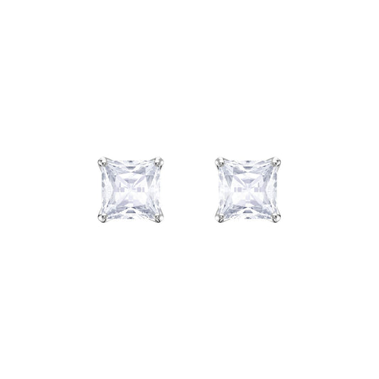 SWAROVSKI Mod. 5430365 square crystal stud earrings, elegant accessory