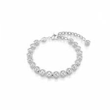 Elegant Swarovski crystal bracelet with adjustable chain
