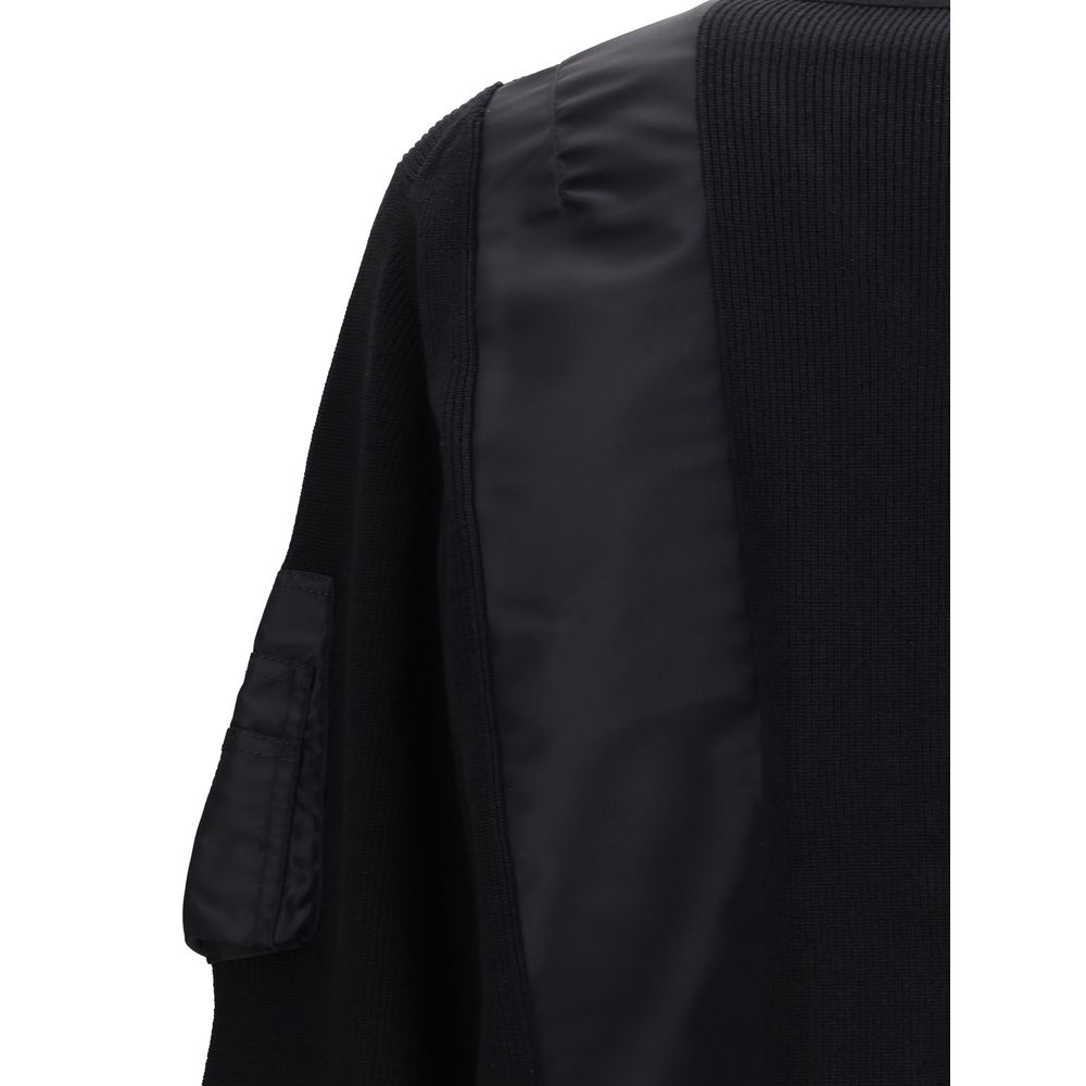 Sacai Black Cotton Bomber