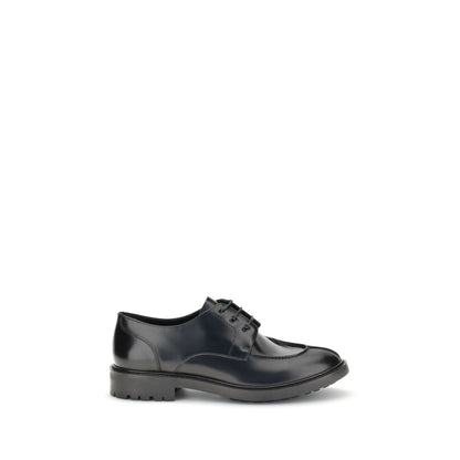 Saint Laurent Black Calf Leather Bos Taurus Oxfords And Derbies