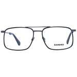 Sandro Gray Men Glasses Frame, grey full-rim metal aviator style with demo lenses, size 56-17-140, includes branded case.