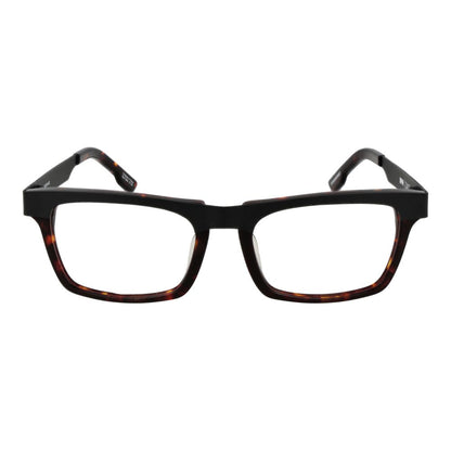 Spy Black Metal & Plastic Glasses (Frames) - unisex full-rim rectangle style with demo lenses, black color, includes branded case