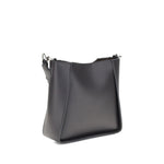 Back view of Stella McCartney Logo Shoulder Bag featuring sustainable materials and stainless steel details, ideal for ethical fashion.