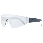 Sting Gray Unisex Sunglass with mirrored grey lenses and metal rimless frame, 100% UVA & UVB protection, includes branded case.