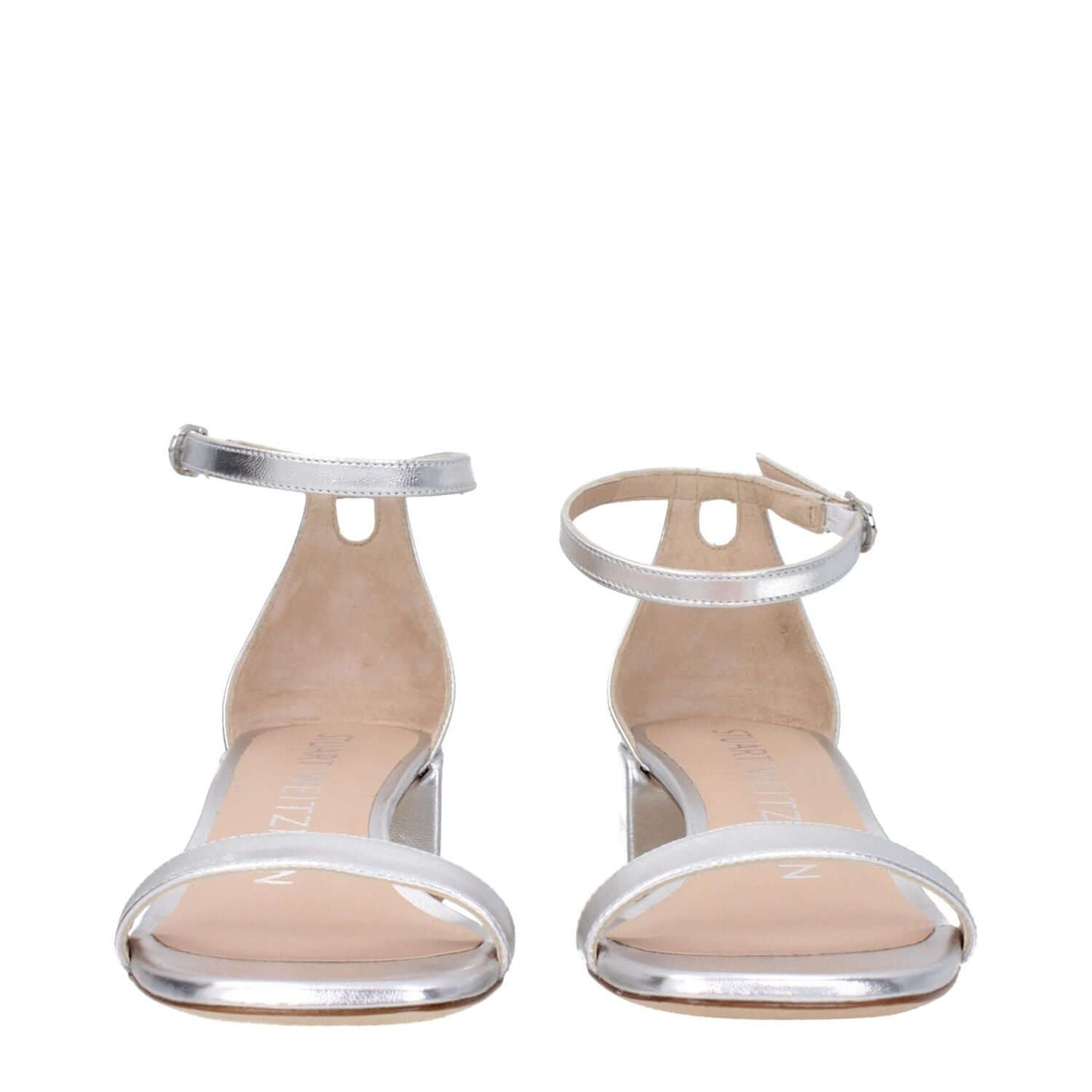 Stuart Weitzman Gray Leather Sandals