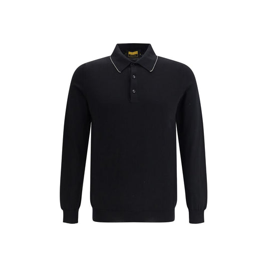 Svevo Black Cotton Polo Shirt Svevo
