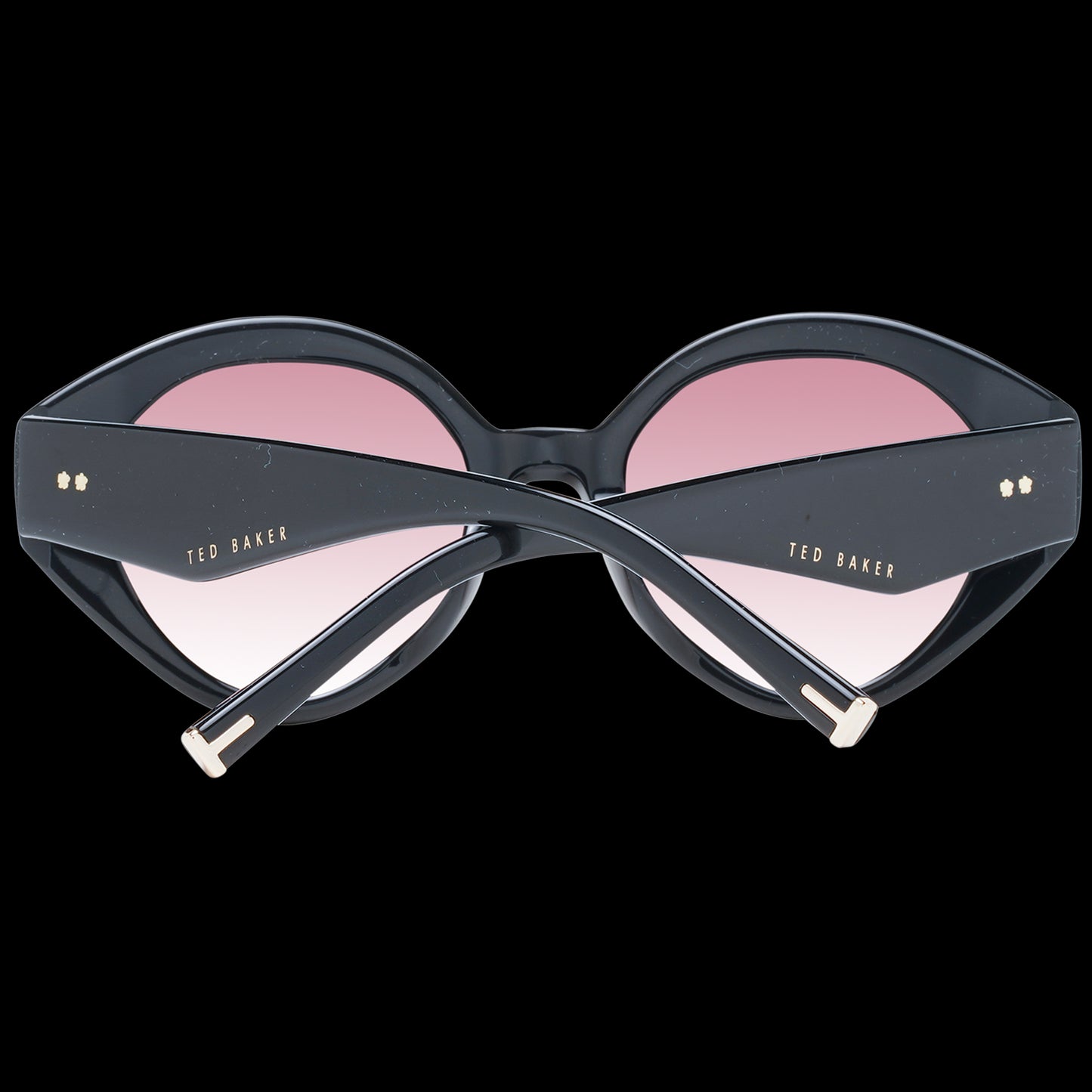 Stylish TED BAKER MOD. TB1698 51001 lady sunglasses with pink lenses and black frames.