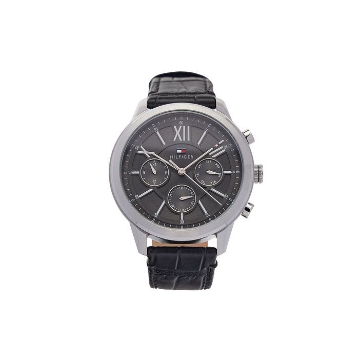 TOMMY HILFIGER Mod. 1710527 gent's quartz analog watch, 44mm case, 5 ATM water resistance, multifunction, mineral dial, in official packaging