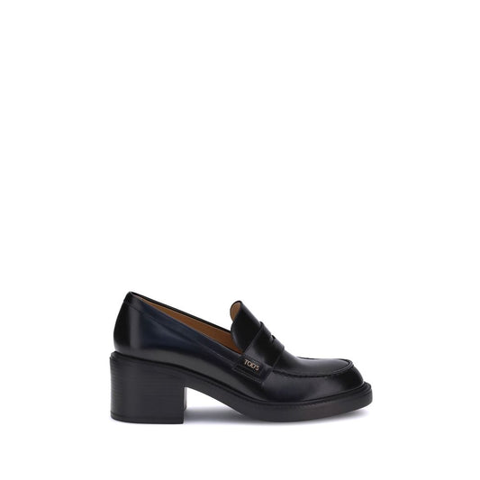 Tod's Black Calf Leather Bos Taurus Platform Loafers Tod's