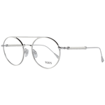 Tod's White Women Glasses Frame, metal and leather aviator style, full-rim, 52-19-145 size, demo lenses, branded case included.
