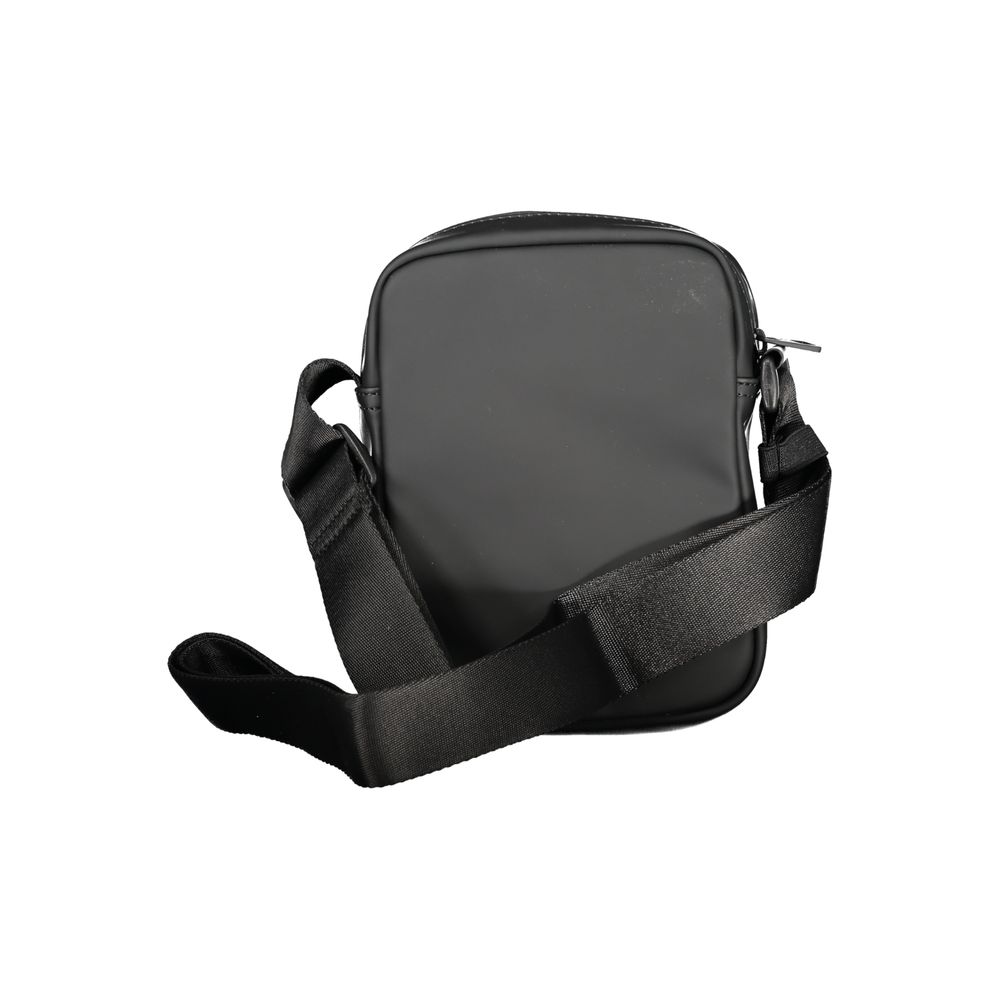 Tommy Hilfiger Black Polyethylene Shoulder Bag with adjustable strap and pockets