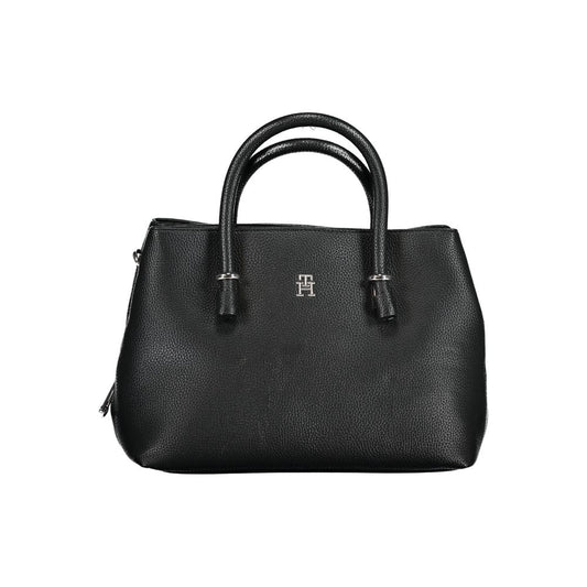 Tommy Hilfiger Black Polyurethane Women Handbag