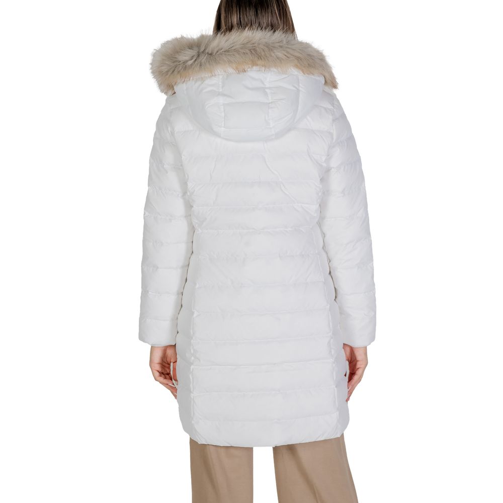 Tommy Hilfiger Jeans White Recycled Polyester Coat