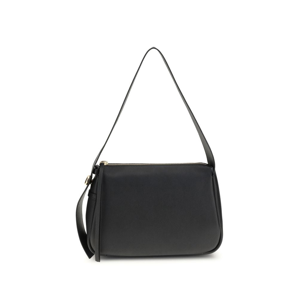 Front view with bag zipped and handles upright.