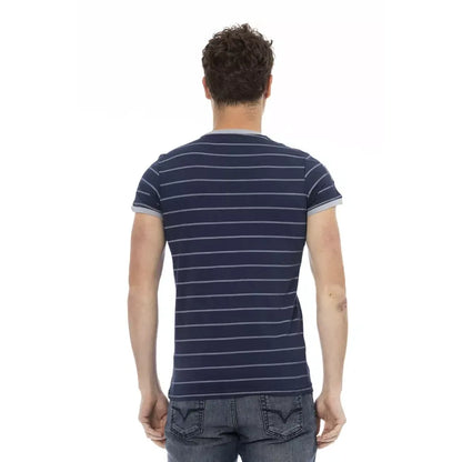 Trussardi Action Blue Cotton Men T-Shirt