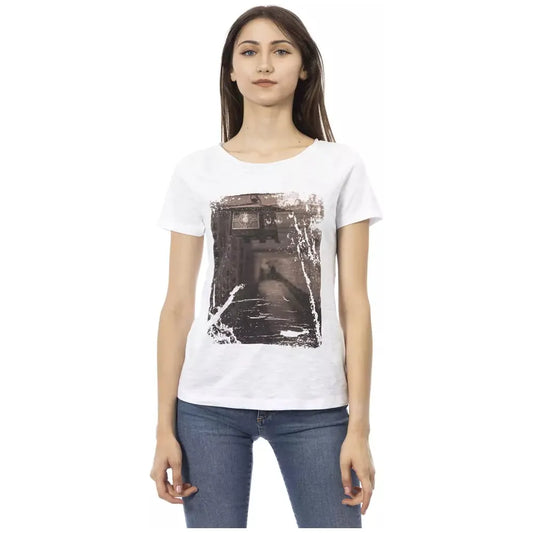 Trussardi Action White Cotton Women Top TR-23022-M-FBB-302