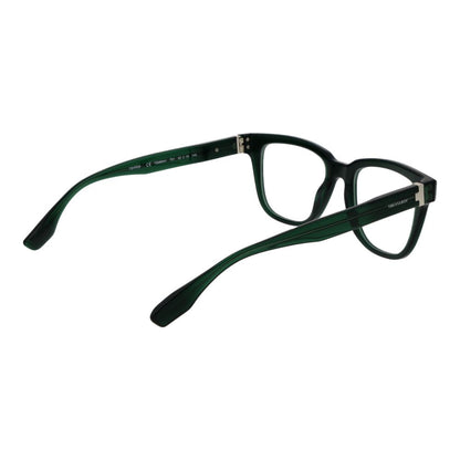 Trussardi Green Acetate Glasses (Frames) in full-rim rectangular style with green acetate material, 52-19-145 size, demo lenses, spring hinge.