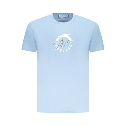Trussardi Light Blue Cotton Men T-Shirt