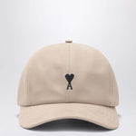 Ami Paris Ami De Coeur coffee milk baseball cap UCP265AW0041/R_AMI-229_100
