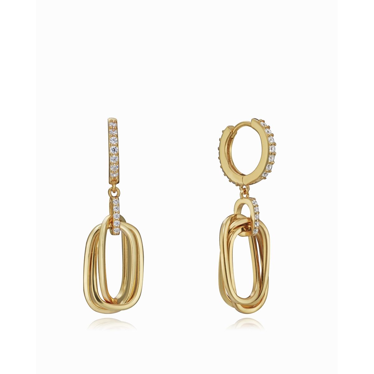 Gold hoop earrings by VICEROY JEWELS Mod. 13034E100-36 for ladies, featuring elegant design with quartz analog movement.