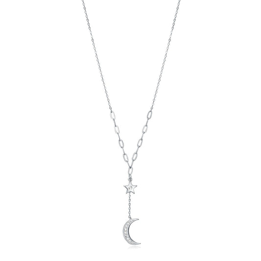 VICEROY JEWELS Mod. 13036C000-30 silver necklace for ladies with star and crescent moon pendant, quartz analog, in official packaging.
