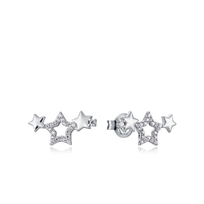 VICEROY JEWELS Mod. 13074E000-30 silver 925° star-shaped earrings for ladies in official box with quartz analog movement and chronograph features.